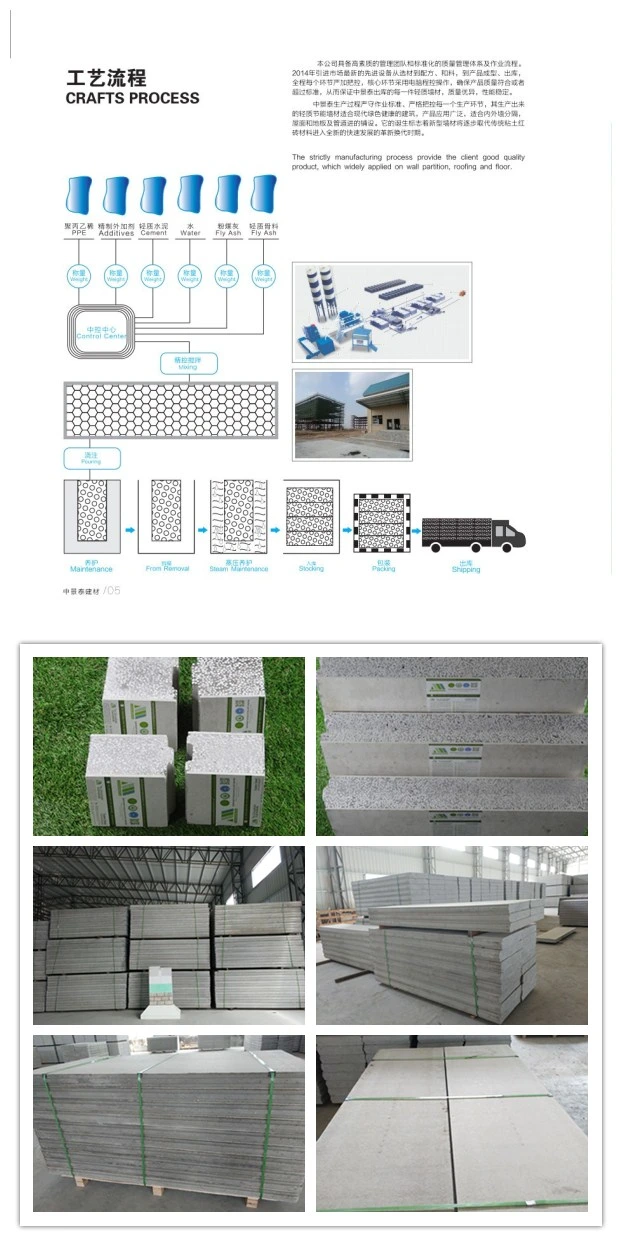 EPS Cement Wall Panel for Exterior Walls and Interior Walls/New Energy Saving Building Construction Material