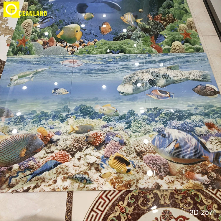 3D Ceramic Wall Tile in Sea