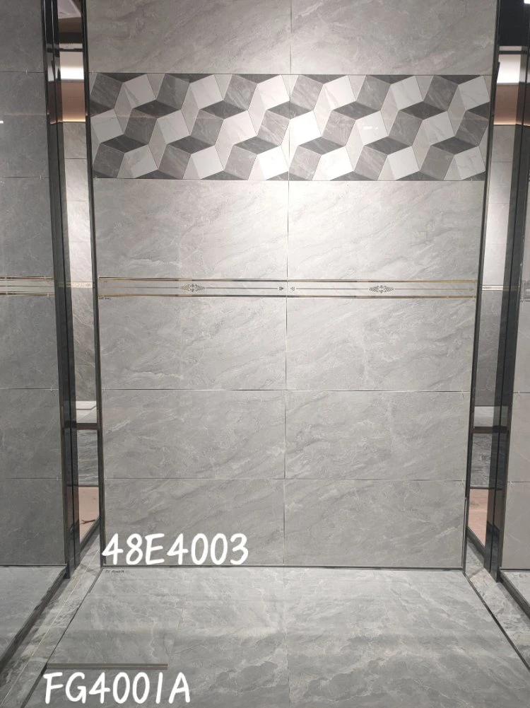 Porcelain Ceramic Tiles Wall Interior Gray Porcelain Bathroom Floor Tile 400X800