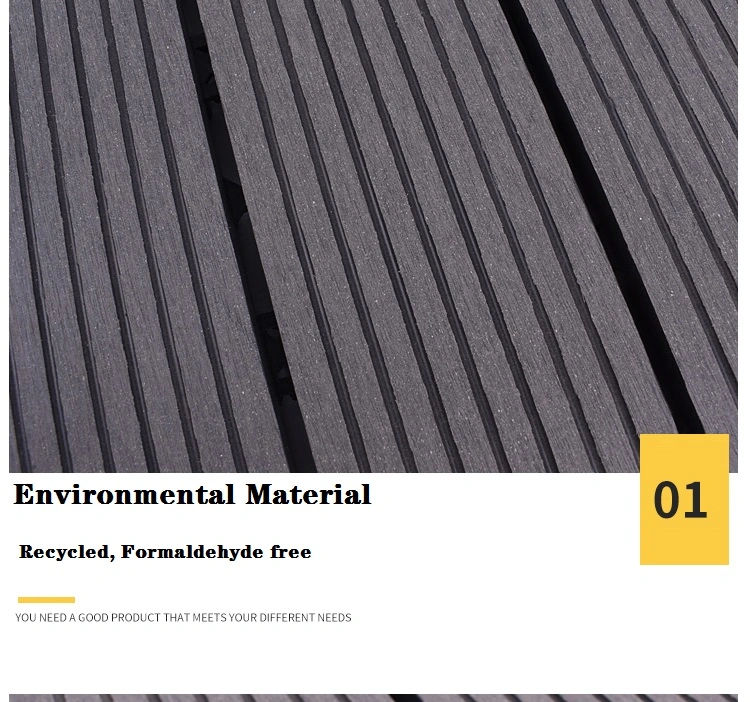 China Manufacturer Factory Outlet Low Maintenance Wood Flooring Plastic Composite Decking Tile