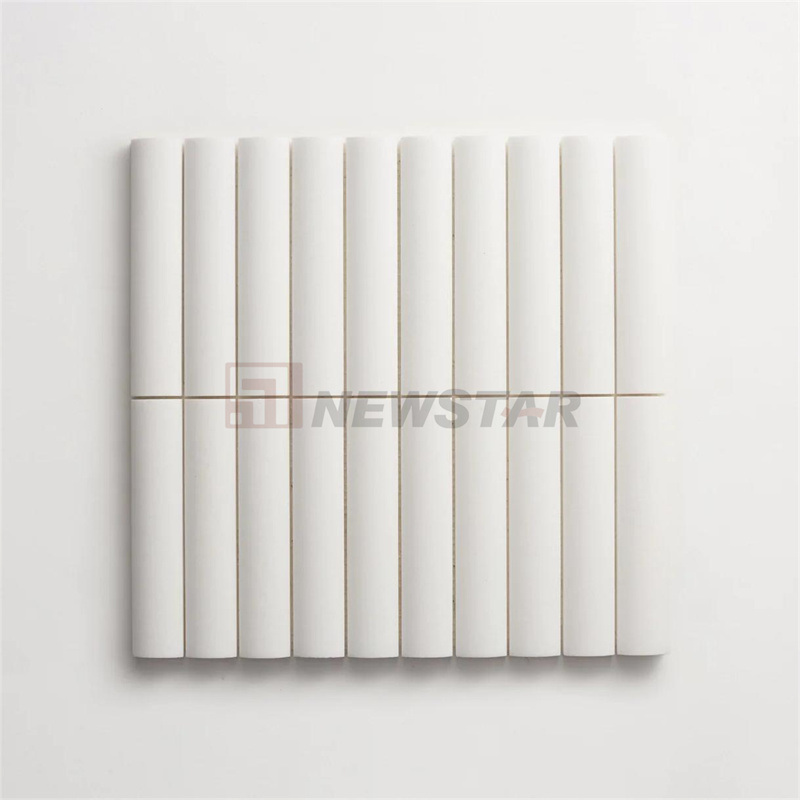 Living Room Bathroom Kitchen Flute Wall Tiles Fashion Decoration Curve Fluted Marble Tiles Mosaic Fluted Tile