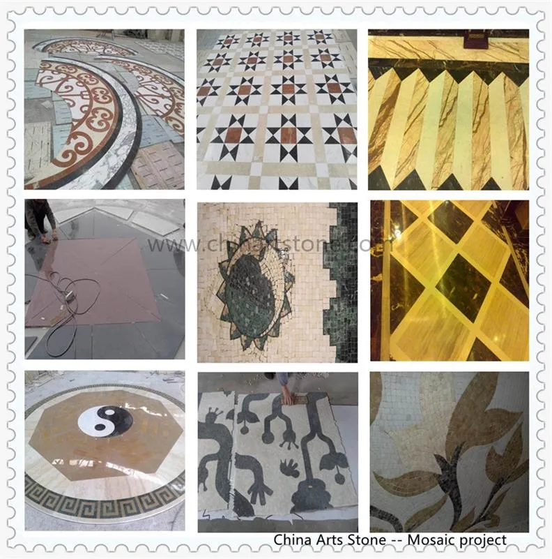 China White/Beige/Brown Marble Mosaic (lantern) for Wall Tile