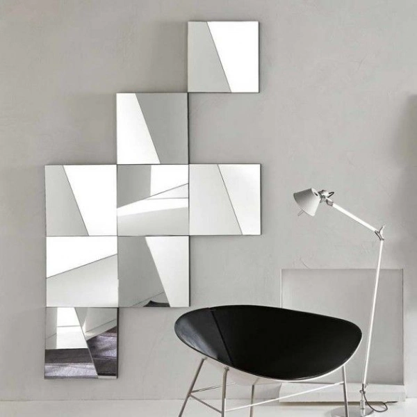 30*30cm Home Decor Clear Square DIY Wall Silver Mirror Decorative Mirror Tile