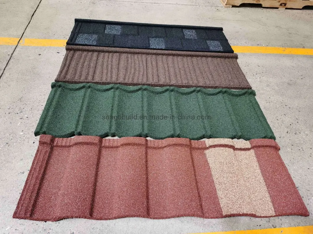 Colorful ASA Stone Coated Zinc Corrugated Roofing Roof Sheet Tiles Made in China