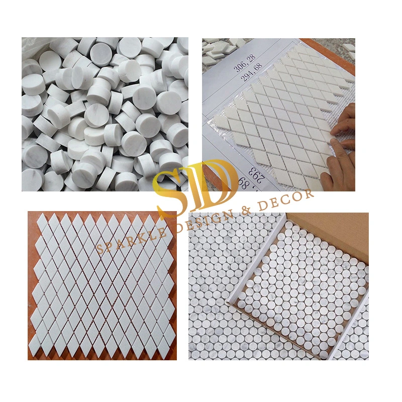 2021 Latest Modern Style Waterjet Natural Marble Mosaic Tile for Bathroom/Kitchen Floor and Wall in New Home/Villa