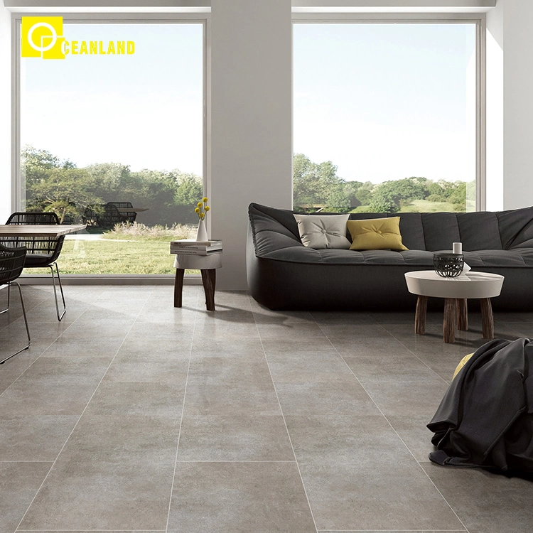 Living Room Floor 60X60 Tiles Grey Wood Look Ceramic Tiles