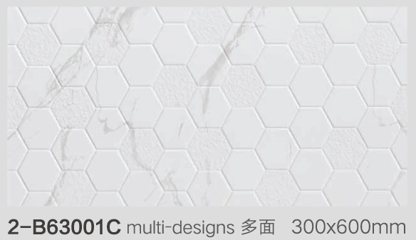 Ceramic Wall Tile and 12*24inch 300*600mm Size Hexagon Bathroom Tiles Design