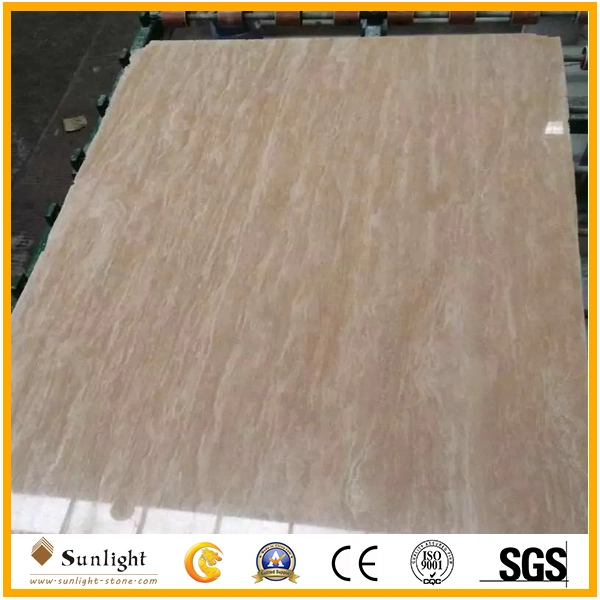 Polished Roman Beige Marble Travertine for Kitchen and Bathroom Tiles