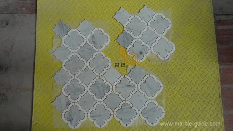 White and Gray Flower Marble Mosaic Tile for Bathroom Floor/Kitchen Backsplash/Decoration