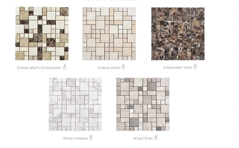 Wholesale White Marble Square Shape Mosaic Wall Tiles