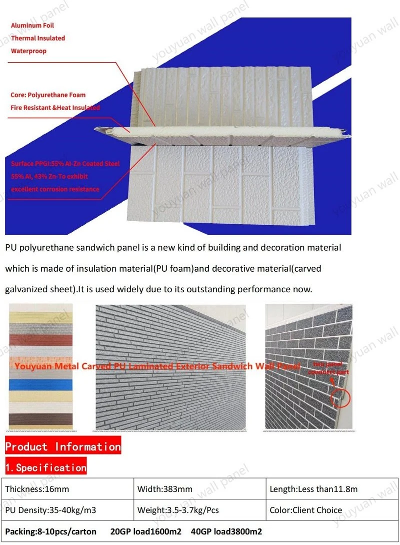 Building External Wall Decoration Material Embossed Metal Brick Pattern Wall Tile