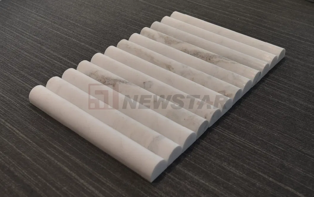 Natural Marble Curve Fluted Marble Tiles Kitchen Bathroom Decorative Grooves Fluted Wall Panel Flute Marble Tiles