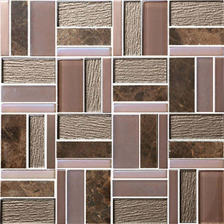 Foshan Factory Mix Color Square Glass Mosaic Kitchen Tile