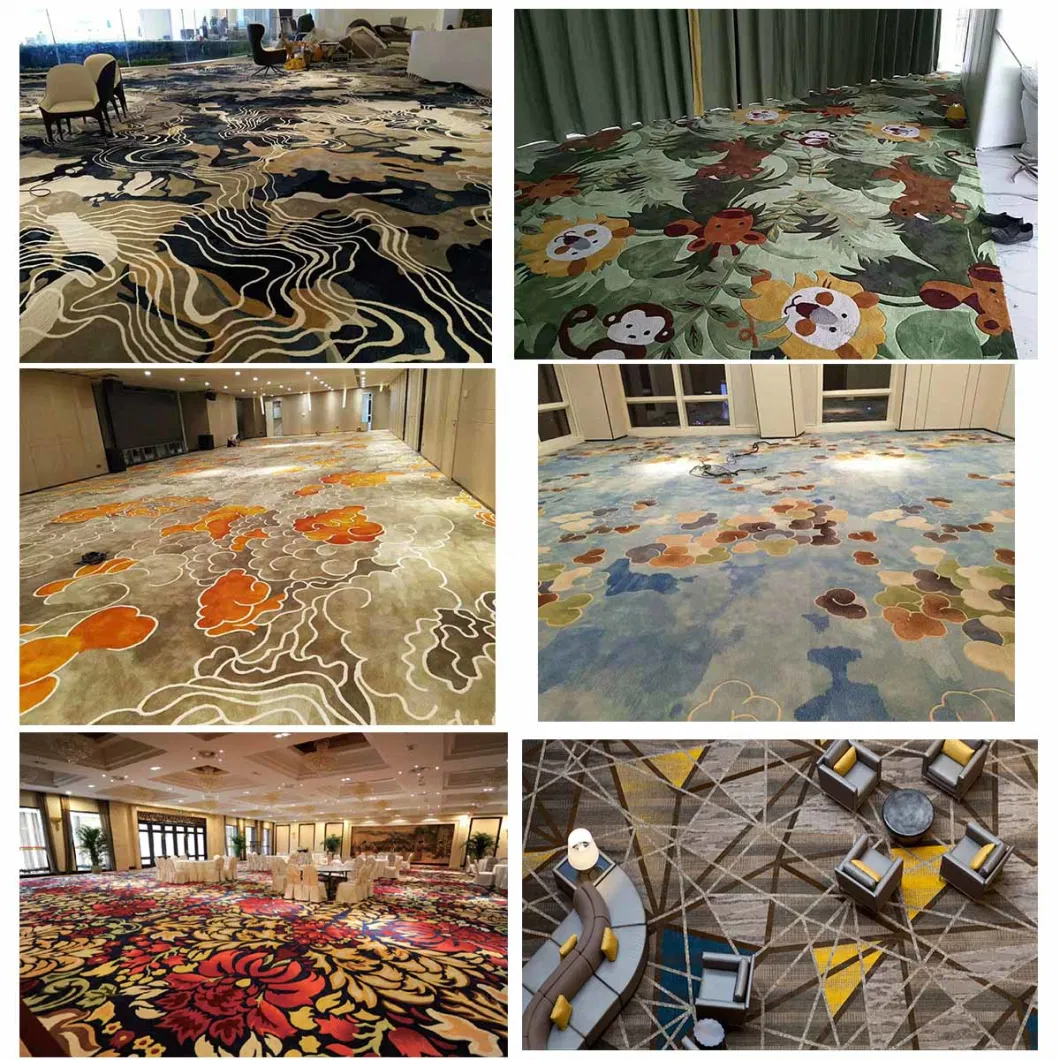 Rectangle Shape Hand Tufted Versace Carpet Tiles Handmade Carpet Flooring Tiles for Living Room Bedroom