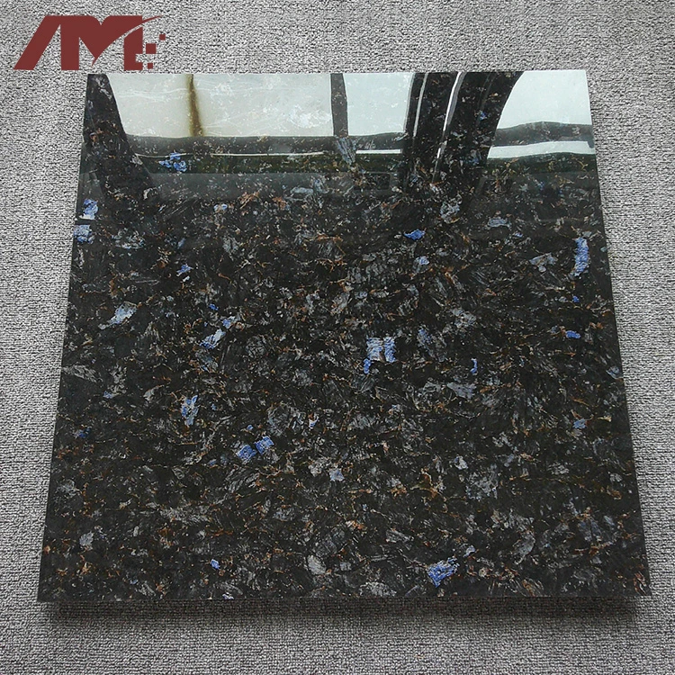 Latest Design Glosssy Interior Black Wall 600*600mm Ceramic Porcelain Marble Floor Tile