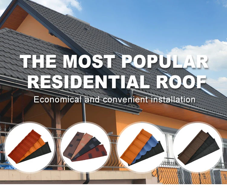 Bond Colorful Ships Steel Material Metal Stone Coated Wall Panel Roof Tile