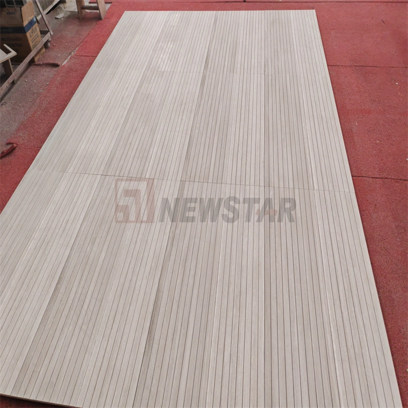 White Wooden Fluted Wall Tiles Backgound Fluted Travertine Honed Tile Marble Fluted Tiles