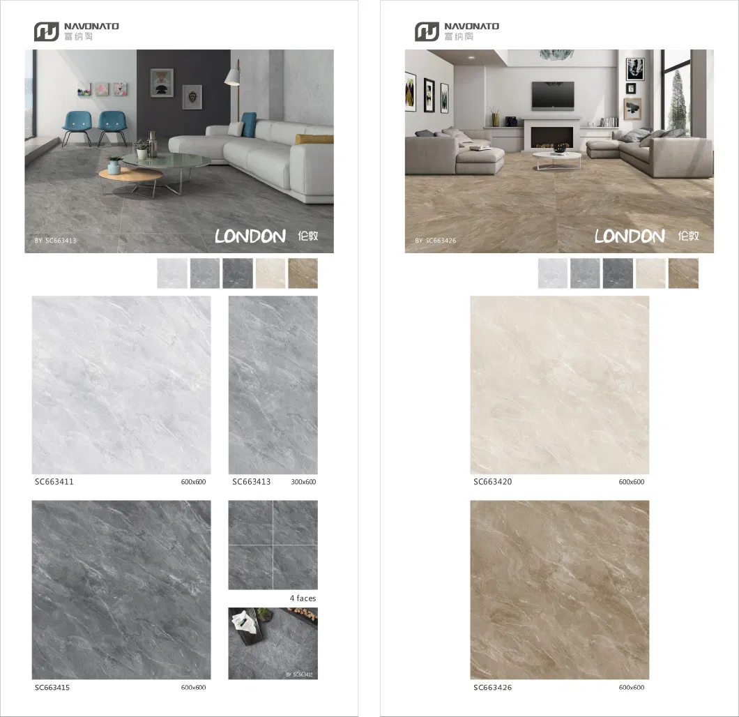 Low Price Building Material Ceramic Floor Wall Tile Rustic Glazed Matte Porcelain Tiles for Home