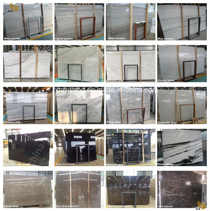Polished Marble Blue/Beige/White/Brown Wood Stone Marble Slabs Tiles for Kitchen/Bathroom/Wall/Flooring/Step/Cladding