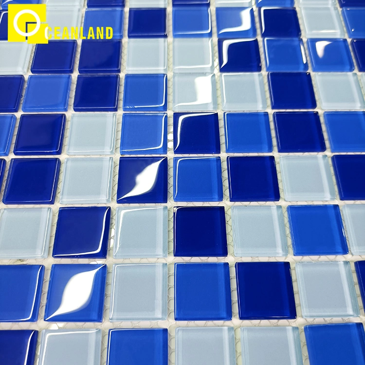 China Manufacturer Square Glass Wall Mosaic Swimming Pool Tiles