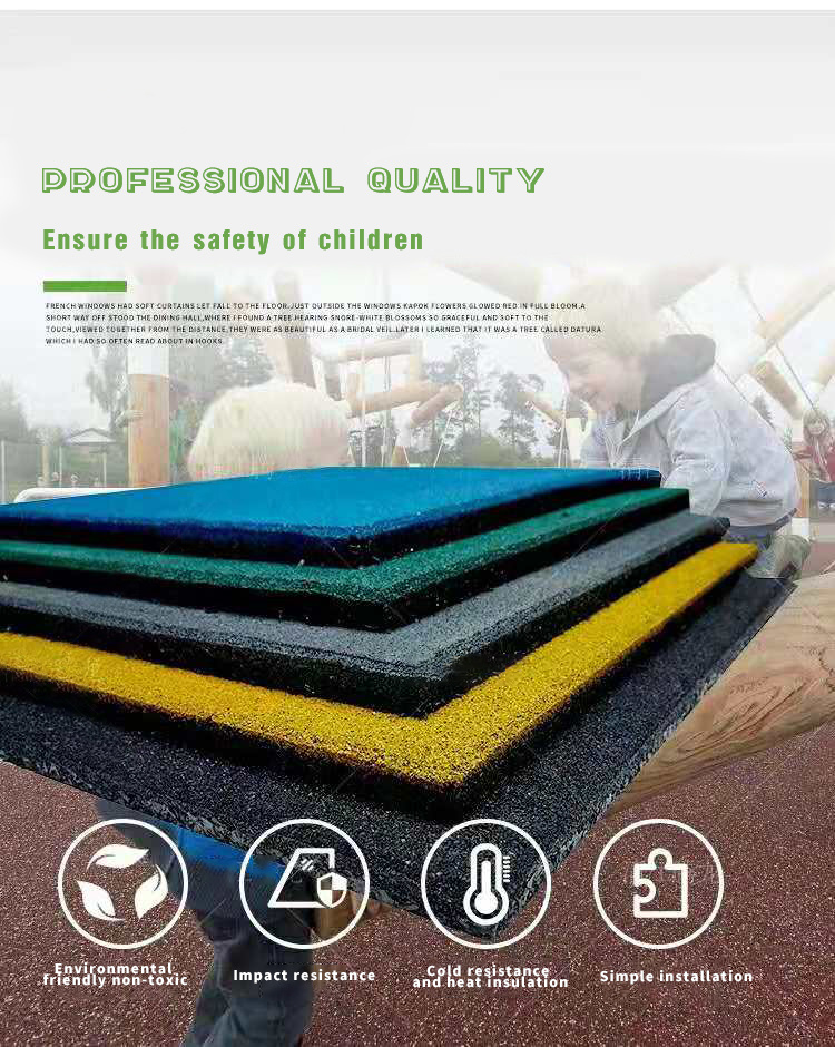 Anti-Slip Rubber Puzzle Tiles for Playground Flooring Rubber Flooring Rubber Tiles