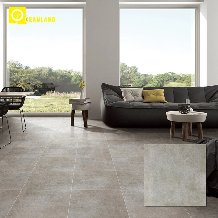 Living Room Floor 60X60 Tiles Grey Wood Look Ceramic Tiles