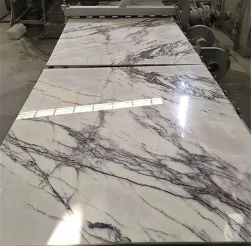 Polished Big Slabs/Tiles White Stone Marble for Floor/Wall/Kitchen/Bathroom (Stylish Lilac White)