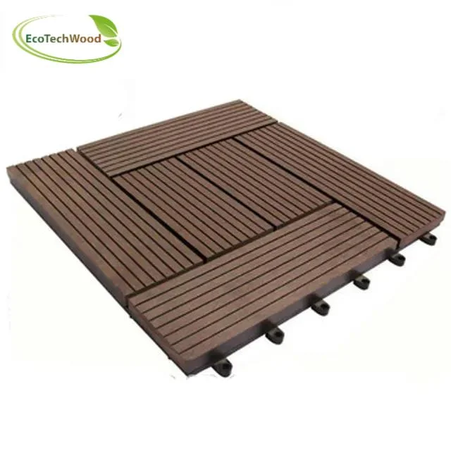 Wholesale Garden Decoration WPC DIY Decking Tiles 300*300mm Outdoor WPC Interlocking Decking Tiles