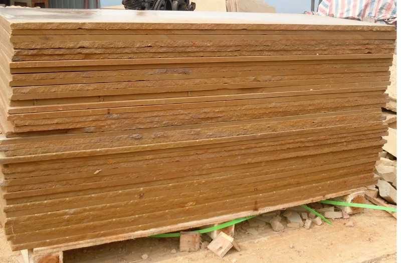 2023 Hot Sale Sandstone Paving Tiles Yellow Wooden Sandstones