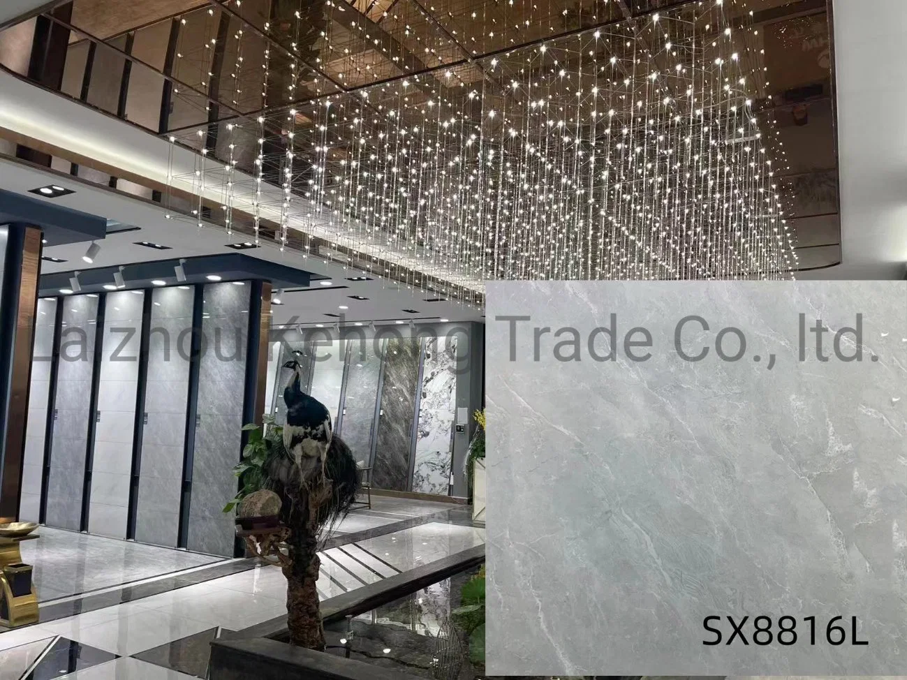 Wholesale Light Grey Polished Vitrified Marble Porcelain Ceramic Floor Bathroom Wall Tile
