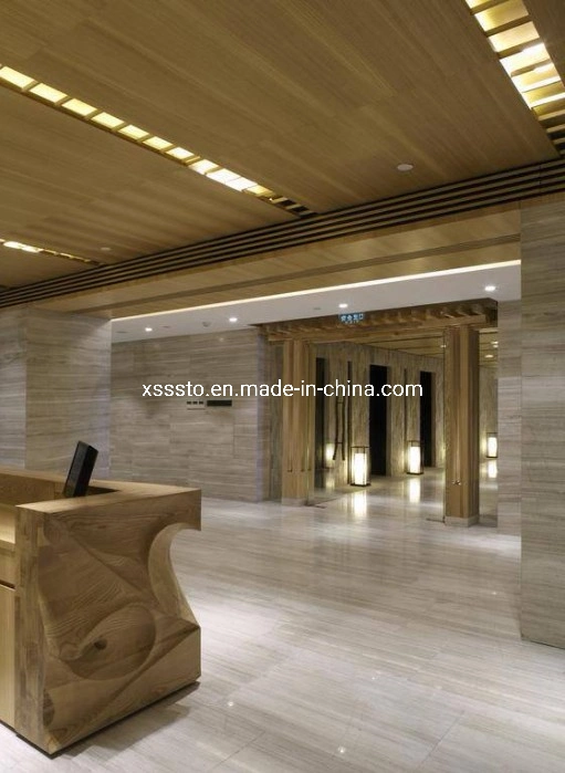 2023 Best Sale High Quality Grey Wooden Veins Marble Tiles Project