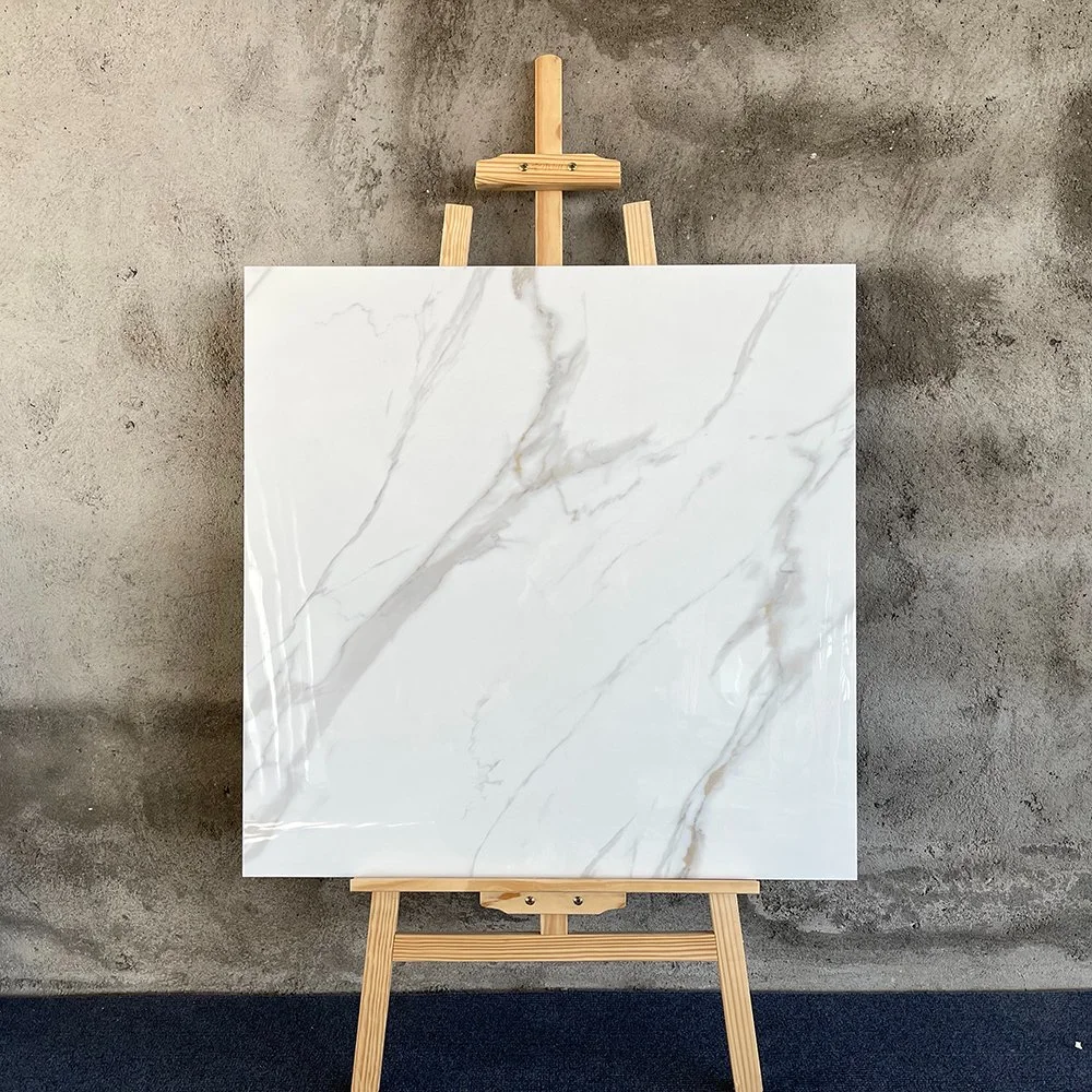 80X80 White Full Glazed Polished Porcelain Marble Floor Tiles