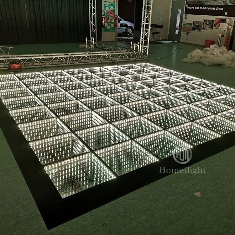 Homei Wedding Disco Party Portable LED Dancing Tiles 3D Mirror Dance Floor
