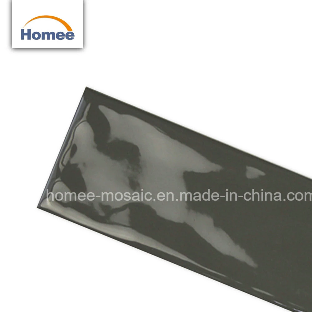 Pure Grey Kitchen Glazed Porcelain Mosaic Subway Tile Bathroom Wall Tile