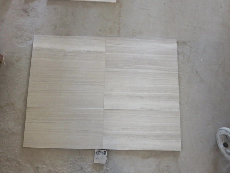 Honed White Wooden Marble Flooring Tiles for Hotel