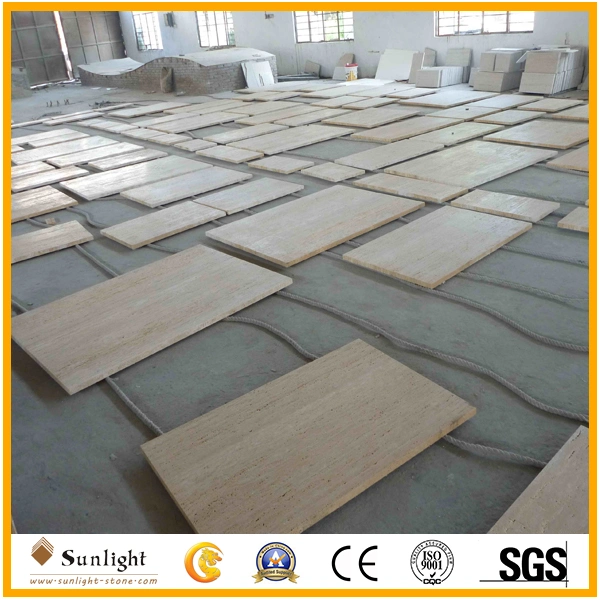 Polished Roman Beige Marble Travertine for Kitchen and Bathroom Tiles