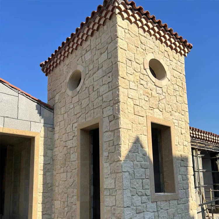 China Yellow Beige Limestone Wall Tiles Panels for Exterior Wall Cladding