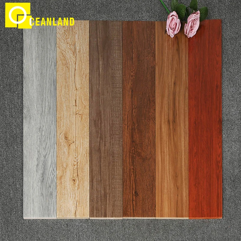 Vitrified Customizable Polished Wear-Resistant Natural Wood Ceramic Tile