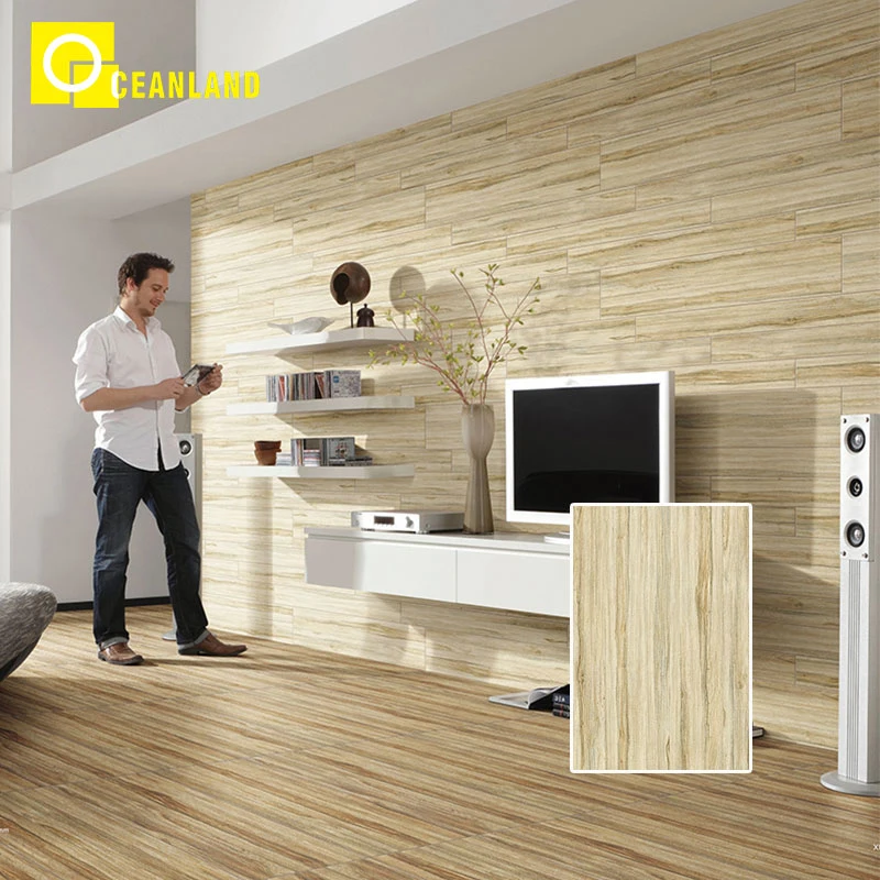 2023 American Country Style Wood Look Glazed Porcelain Tile