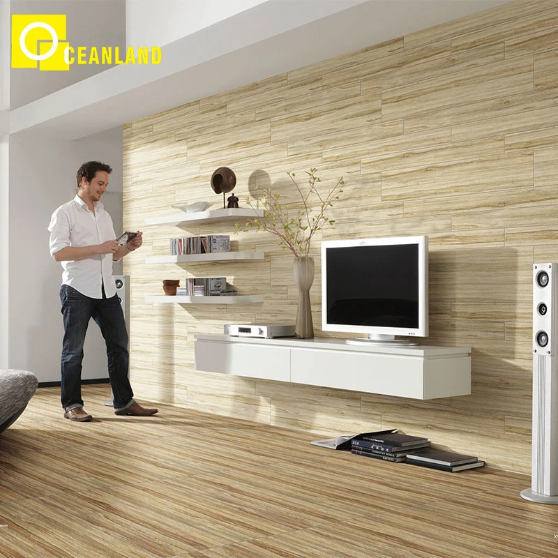 Wood Look Like Glazed Porcelain Villa Floor Ceramic Tile