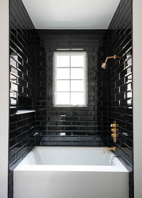 Black Wall Tile Size 10X40cm Kitchen Wall Tile Bahroom Wall Tile