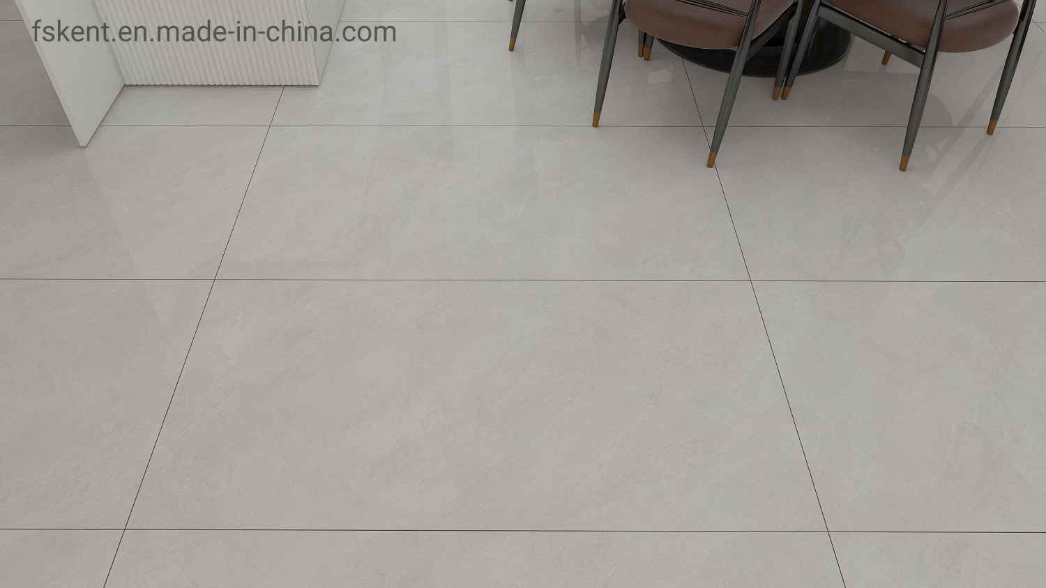 750*1500mm Fullbody Marble Tiles Matt Surface Glazed Ceramic Tiles in Dark Gray