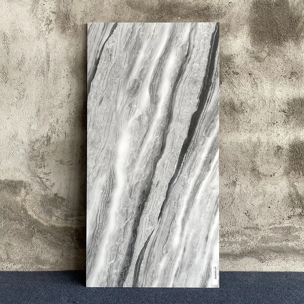 Living Room Grey Polished Porcelain Floor Marble Tiles 60X60 60X120
