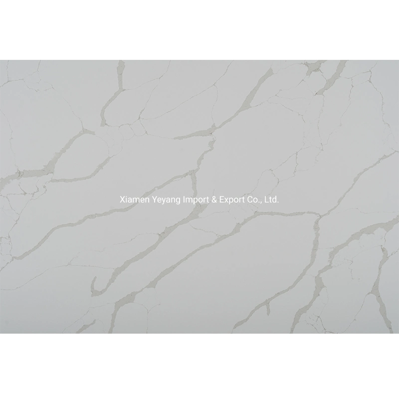 Hot-Sale Grey/White/Calacatta Quartz Slabs/Tiles/Countertops/Vanitytops/Table for Bathroom/Kitchen Project