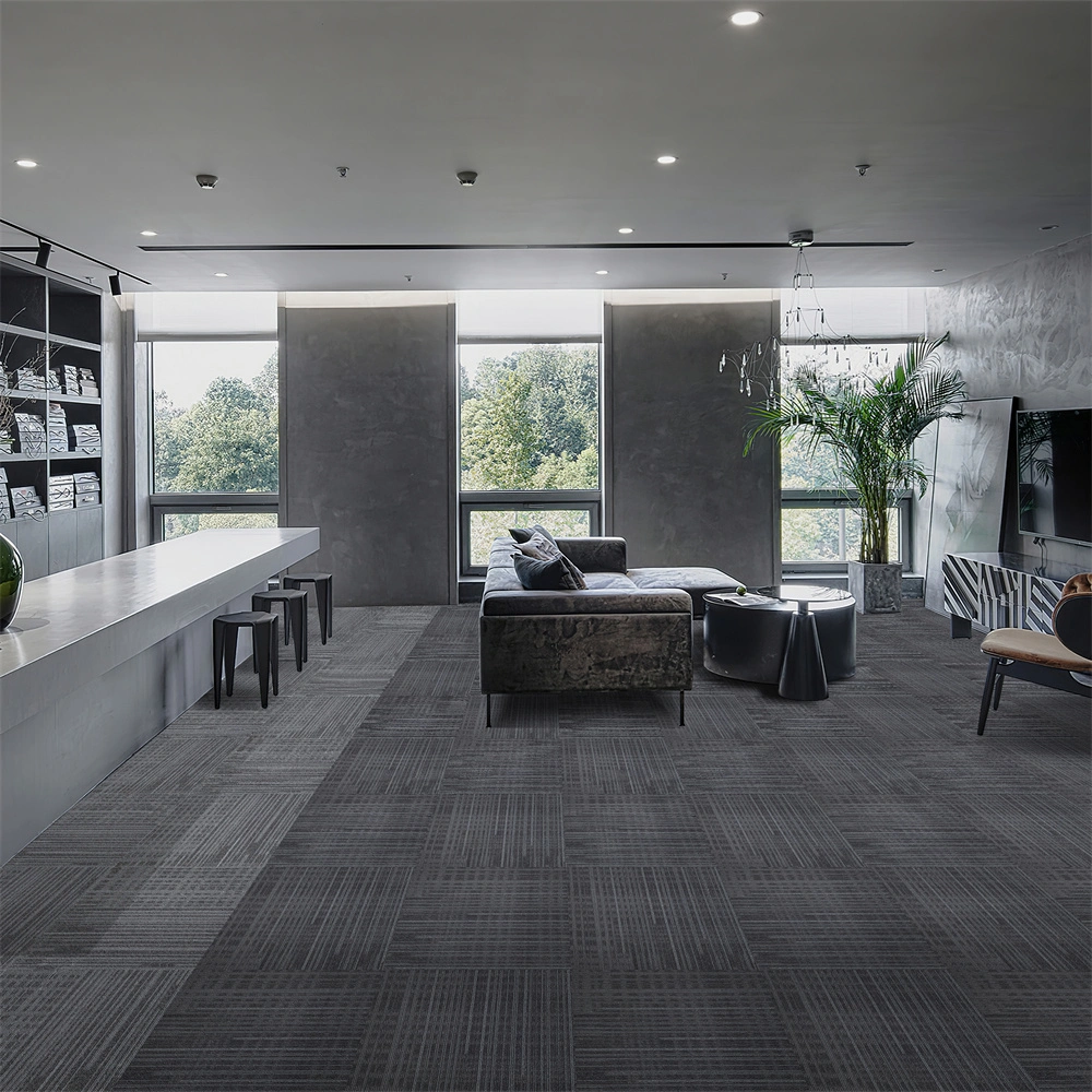 China Made 50cm X 50cm Carpet Tiles Stocklot Soft Fuzzy Banquet Hospital Exhibition Carpet Tiles