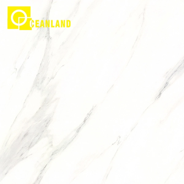 White Marble Look Like Polished Porcelain Living Room Tile