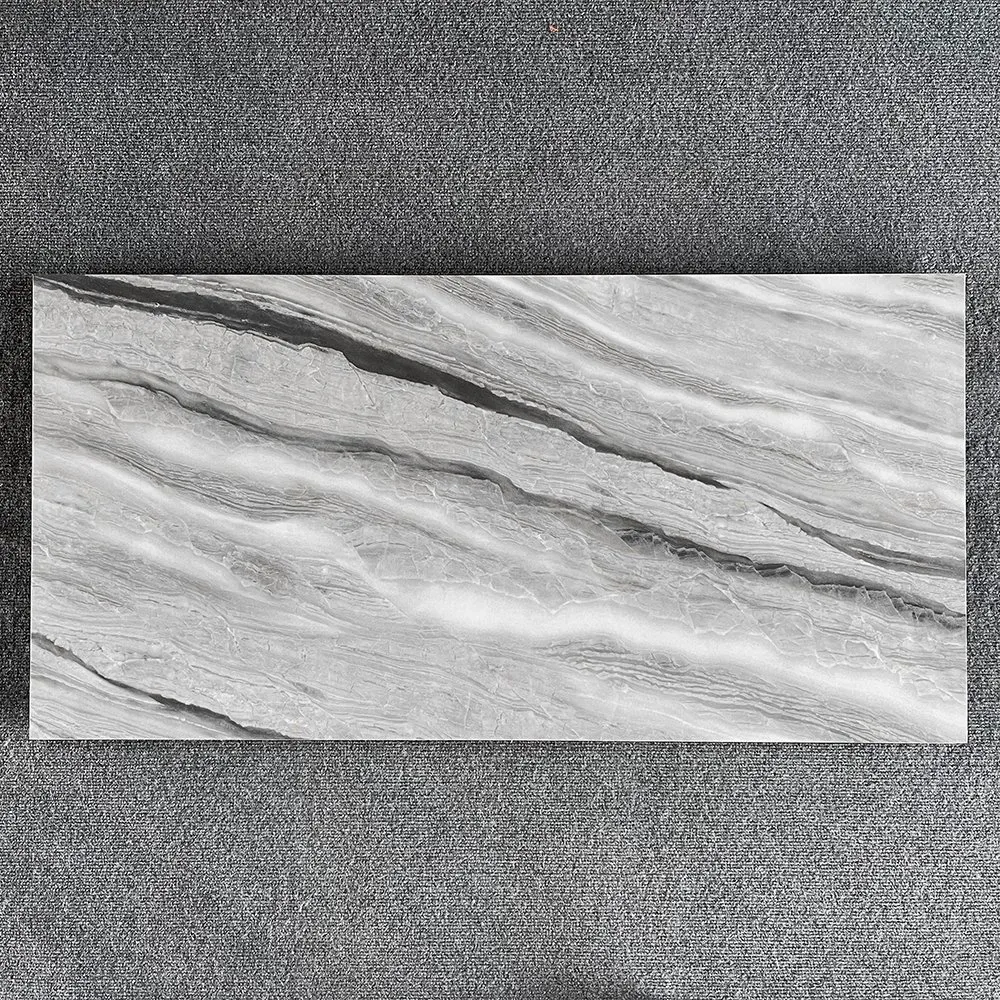 Living Room Grey Polished Porcelain Floor Marble Tiles 60X60 60X120