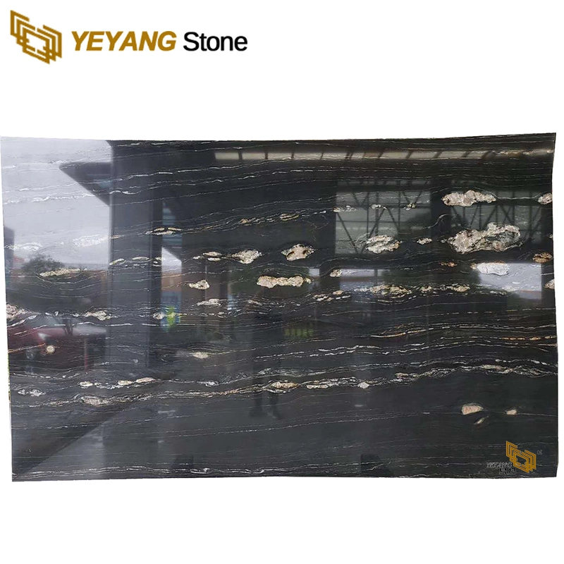 Polished Marble Bathroom Vanity/Backsplash Floor/Wall Tile/Slab Gold/Black Factory Wholesale