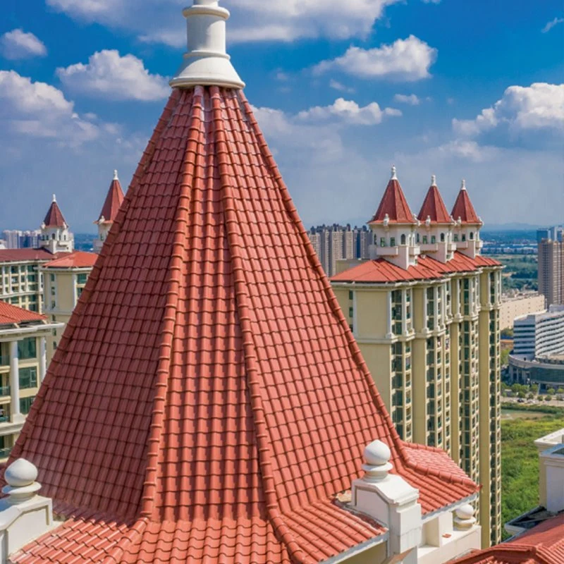 Polished Glazed Roof Tiles Villa Ceramic Roofing Tiles Terracotta