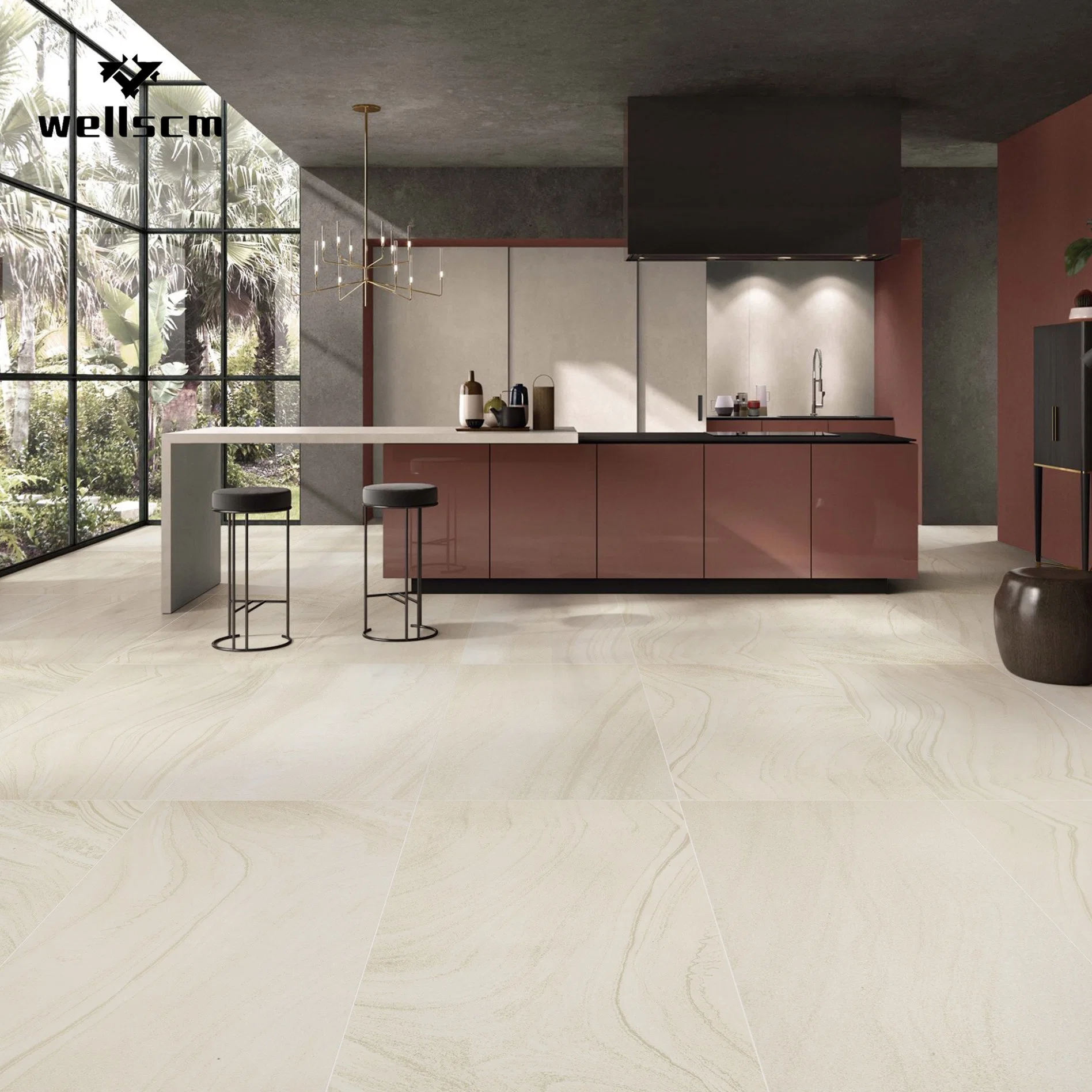 60X60 Light Grey Solid Color Porcelain Porcelanato Polished Floor Tiles